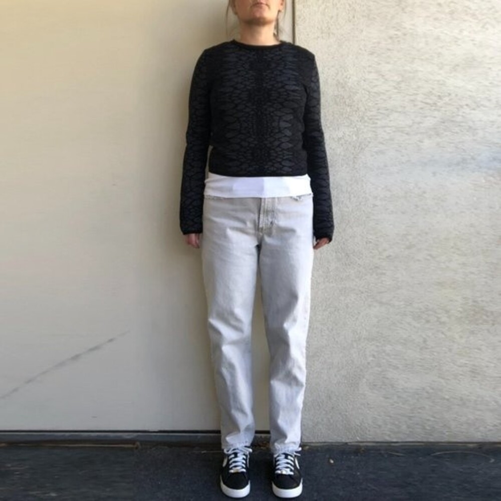 Zara Knitwear Black & Grey Top Size M - Picture 3 of 11